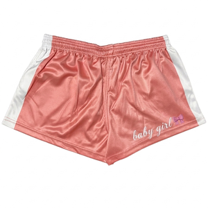 Customized Australian Footy Shorts Pockets <b>Drawstring</b> Closure Skinny Fit 100% Polyester Breathable Quick Dry Women's - Product Image 3