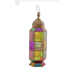 Farol de Metal y Vidrio con Acabado Blanco para Decoración del Hogar y Jardín, Farol Colgante en Oferta, Precios al por Mayor - Product Image 2