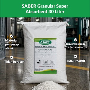 Granulés Absorbants Industriels Premium pour Huiles et Liquides Chimiques, Écologiques à Base de Silice, Absorption 9-11x, 30 Litres SABER - Product Image 3