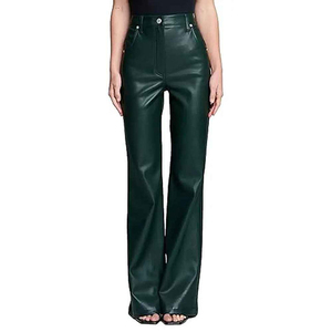 Pantalones de Cuero PU Premium para Mujer, Cintura Alta, Corte Ancho, Elegantes y Modernos, para Fiestas y Eventos Nocturnos - Product Image 3