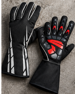 Gants de course unisexes noirs et rouges en PU, antidérapants, à doigts complets, pour l'extérieur, imperméables, avec fermeture auto-agrippante, légers - Product Image 6