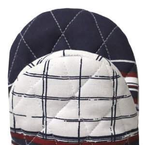 Mitaines de four amusantes personnalisées, motif rayé teint en fil, mitaines de four colorées pour la cuisine, fournisseur en Inde - Product Image 3