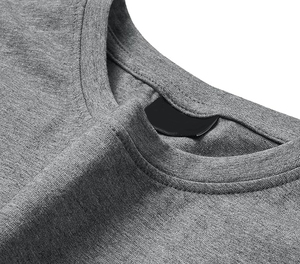 Camiseta de manga larga con dobladillo curvo, personalizada, lisa, con parte inferior redonda, estampada, 100% algodón, para hombre. - Product Image 2