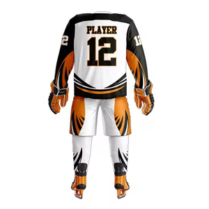 Vêtements de sport grande taille avec nom d'équipe personnalisé, service OEM, logo personnalisé, uniforme de hockey sur glace pour adultes, très populaire - Product Image 5