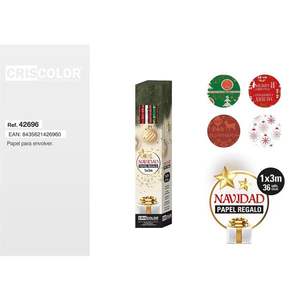 1x3m Christmas Gift Paper Surtido Navidad Papel <b>Regalo</b> Para Celebraciones Y Decoraciones Festivas - Product Image 1