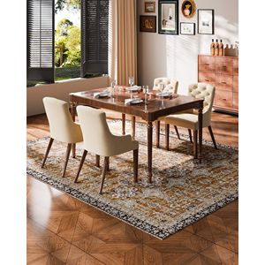 Tappetino Anti-strappo Vintage marrone verde 7.5x9.5 ft Anti-Skid Set di tappeti di grandi dimensioni - Product Image 5