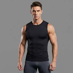 Men <b>Weightlifting</b> Wear Compression Tank Top Gym Fitness Slim Fit Vest Top Men Yoga Exercise Wear Sporty Style <b>Singlet</b> O Neck - Product Image 6