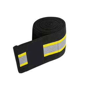 Unisex <b>Knee</b> <b>Wrap</b> Breathable Adjustable Support for Weightlifting Training Black with Gray Line <b>Knee</b> <b>Wrap</b> - Product Image 1