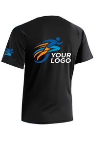 Front-Custom Printed Chest Labels Personalized Customization Your Own Images Custom Text Eco-Friendly Short Sleeve T-Shirts - Product Image 2