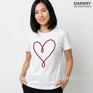 Camiseta de Mujer con Brillo Neón, Fabricante de Camisetas de Algodón Negro con Logotipo Personalizado, Camiseta con Gráfico de Fantasma para Chicas, Impresión de Camisetas al por Mayor - Product Image 4