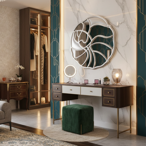 Round Wood Wall <b>Mirror</b> 45 Inch <b>Large</b> Decorative Wooden <b>Frame</b> <b>Mirror</b> for Living Room Bedroom Bathroom Rustic Modern Home Decor - Product Image 2