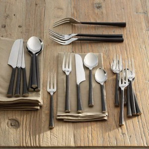 Ensemble de couverts en acier inoxydable doré avec manche plat, 5 pièces, couverts modernes pour mariage, table à manger, utilisation en vaisselle - Product Image 5