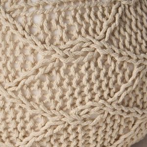 Malibu Knitted Cotton 20 X 20 Round <b>Pouf</b> - Product Image 5