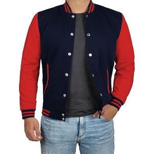 Unisex Wool Varsity <b>Jacket</b> <b>Winter</b> Wear with Geometric & Cartoon Patterns Hooded Stand Collar Custom Logo - Product Image 2