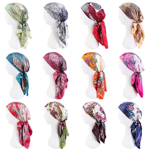 Nouveau design moderne, dernier cri, bandana carré à carreaux 27*27 cm en toile effet soie, foulards bohèmes pour femmes et filles, doux pour la peau - Product Image 5