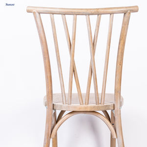 Sillas de madera maciza para eventos, silla <span class=keywords><strong>Botanica</strong></span> con respaldo cruzado, muebles de bastón para banquete de boda - Product Image 4