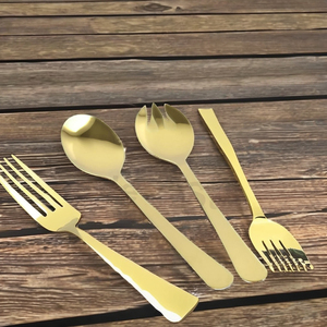 Sûr Salade Fourchette Salade Serveur Ensembles En Acier Inoxydable Cuillère Serveur Ensemble 2 Pcs Salade Serveur Ensemble au Prix de Gros - Product Image 1