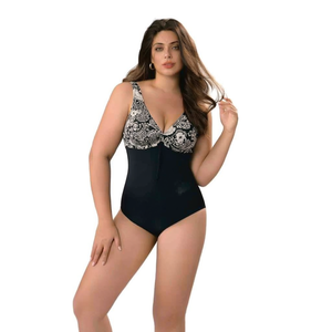 HDJ Plus Size One Piece Swimsuit Tummy Control <b>Conservative</b> Beachwear Sexy Monokini Bathing Suit BZ77031 - Product Image 2