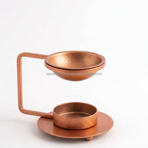 Custom OEM Textured Copper Iron Wax Tart Warmer Tealight <b>Candle</b> Fragrance Oil Diffuser Bulk Factory Direct - Product Image 3
