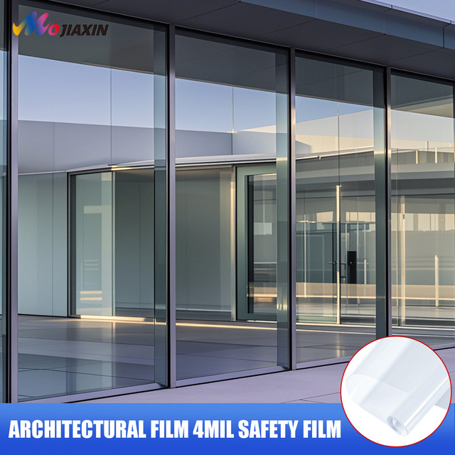 Transparent 4MIL PTFE Explosion-proof Safety Window Film Luxury Style for Building Windows and Glass