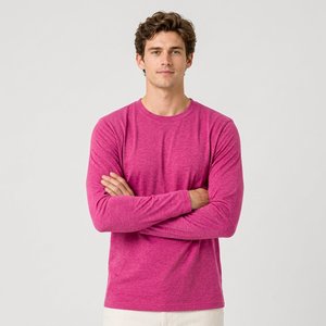 Men's Classic Slim Fit Long Sleeve <b>T</b> <b>Shirt</b> 180GSM Stretch Rayon Blend Essential Casual Top for Spring Autumn Wear - Product Image 5