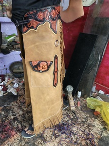 2026 Chaps en cuir de haute qualité, souples et durables, pour le bull riding et le trail riding, protection des jambes pour le rodéo - Product Image 2