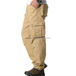 Factory Manufacturer Wholesale Blank Multi Pockets Custom Nylon Track Pant Baggy Cargo Pants <b>Men</b> - Product Image 2