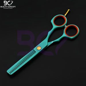 Ciseaux à effiler les cheveux personnalisés de 5,5 pouces avec logo, en acier inoxydable 440C, ciseaux de barbier à 30 dents, ciseaux de coiffure à effiler les cheveux - Product Image 4