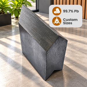 Bloque de Plomo (Pb) Gris de 99.97% de Pureza, Fabricado a Medida, 4x4x2 Pulgadas, Mecanizado con Precisión, 6.5 kg, Protección Contra Radiación Médica - Product Image 1