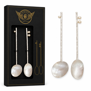 ชุดช้อนรูปหัวใจพร้อมด้ามจับรูปใบไม้ ช้อนชา ช้อนกาแฟ ช้อนขนมหวาน พรีเมียมหรูหรา สีทอง บรรจุกล่องของขวัญ ชุดอุปกรณ์บนโต๊ะอาหาร รุ่นใหม่ล่าสุด - Product Image 2