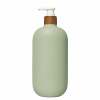 Flacon pompe HDPE couleur personnalisée, finition douce au toucher, distributeur cosmétique, contenant rond en plastique pour shampoing, lotion, soins de la peau
