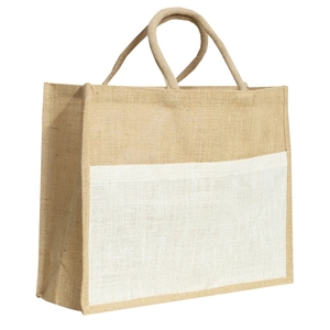 Bolsa de Compras Ecológica de Yute con Diseño de Corazón, Tamaño Mediano, Cierre de Botón, Asa Larga, Patrón de Dibujos Animados, Uso Diario - Product Image 4