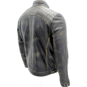 Veste en cuir véritable et toile pour homme de haute qualité, logo sur le devant, écologique, imperméable, coupe-vent, chaude, noire, prix avantageux, en solde - Product Image 4