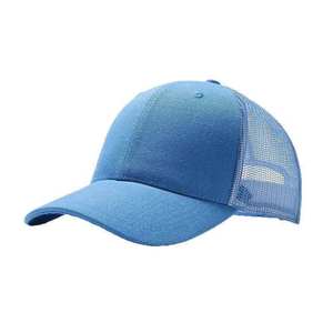 Casquette Trucker en Maille Bleue à Six Panneaux avec Visière Courbe, Logo Personnalisé, Casquette de Baseball Snapback Ajustable – Vente en Gros Fournisseur USA UK UE - Product Image 1