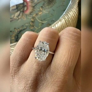 Luxury Oval Cut Lab Grown <b>Diamond</b> <b>Ring</b> For Women Gold Engagement Wedding Anniversary Band Available In 9K 14K 18K Solid Gold - Product Image 1