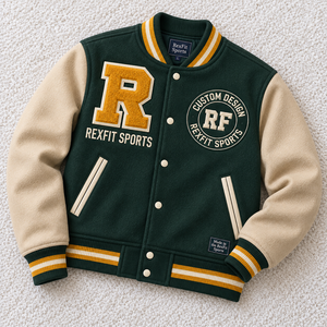Chaqueta Bomber Personalizada con Apliques Texturizados, Insignia Personalizada, Mangas de Felpa Suave, Chaquetas de Béisbol Unisex con Cierre a Presión - Product Image 2