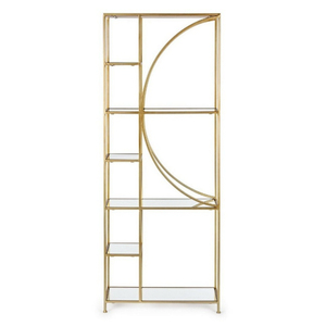 Estantería Moderna de Madera con Diseño Curvo, Mueble de Almacenamiento Independiente para Sala de Estar u Oficina en Casa, 4 Estantes, Sin Respaldo - Product Image 2
