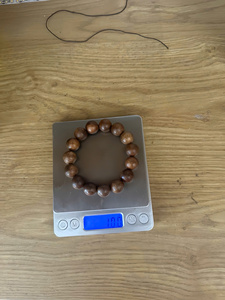 Bracelet en bois naturel perlé 18 mm, bijoux unisexes classiques, style vintage - Product Image 6