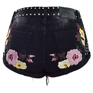 Venta al por mayor Saleh Enterprises: Shorts de mezclilla para mujer de alta gama, a la moda, estilo boyfriend, tela transpirable premium, cintura alta elástica. - Product Image 3