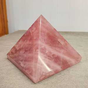 Pirámide de cristal de cuarzo rosa natural de alta calidad, pulida, piedra curativa, energía Feng Shui, pirámide de piedra preciosa del amor para regalos - Product Image 4