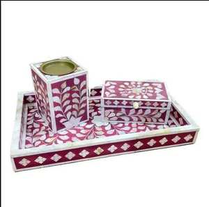 Quemador de incienso de color personalizado, hecho a mano con incrustaciones de hueso, artesanía india, religión islámica - Product Image 3