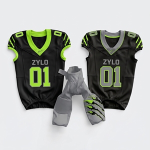 Ensemble Maillot et Short de Football Américain Personnalisé pour Hommes et Jeunes, Grande Taille, Respirant, Antibactérien, Séchage Rapide - Product Image 4