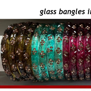 Pulseras de Vidrio de Circonia Talla 2.6/2.8: Pulseras de Vidrio de Colores Variados Estilo Indio y Pakistaní, Pulseras para Baby Shower - Product Image 4