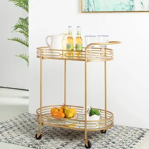 Chariot de service en céramique artisanale de luxe, écologique, pour plantes décoratives, mobilier d'intérieur moderne, chariot à thé roulant haut de gamme, sûr - Product Image 5