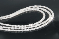 Perles facettées en diamant blanc AAA, forme rondelle, 1,8-2,2 mm, 16 pouces, pierre naturelle pour la fabrication de bijoux, prix de gros