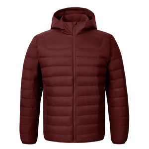ARTIZ INTERNATIONAL Custom Knitted Solid <b>Men</b> Puffer Jacket Lightweight Water-Resistant Windproof Hooded Zipper Closure - Product Image 1