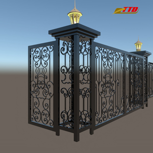 Puerta y Valla de Jardín Decorativas de Hierro Forjado Personalizadas para Casas con Diseño de Entrada Moderna para Villas Elegantes de Hoy - Product Image 2