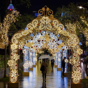 إضاءة LED كبيرة للخارج بتصميم عيد الميلاد، أضواء زخرفية ملونة للمهرجانات - Product Image 5