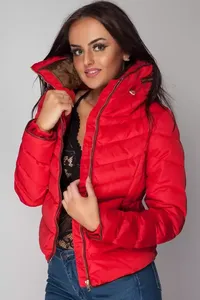 Veste matelassée à capuche imperméable noire pour l'hiver, avec logo personnalisé, pour hommes et femmes, style décontracté, longueur courte - Product Image 2