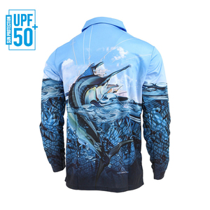 เสื้อโปโลตกปลาแขนยาวคุณภาพสูงแบบแห้งเร็วสำหรับผู้ใหญ่ ผลิตจากโพลีเอสเตอร์ 100% ระบายอากาศได้ดี เหมาะสำหรับกีฬาตกปลา ดีไซน์โดดเด่น - Product Image 2